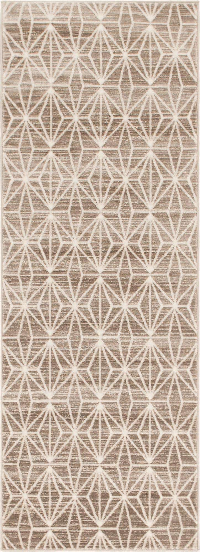 Brown 2' 2 x 6' 1 Jill Zarin Uptown Runner Area Rug 70% Polypropylene & 30% Polyester  Contemporary Carpet for Living, Dining, Office, Bedroom for Sale at Rug Engine