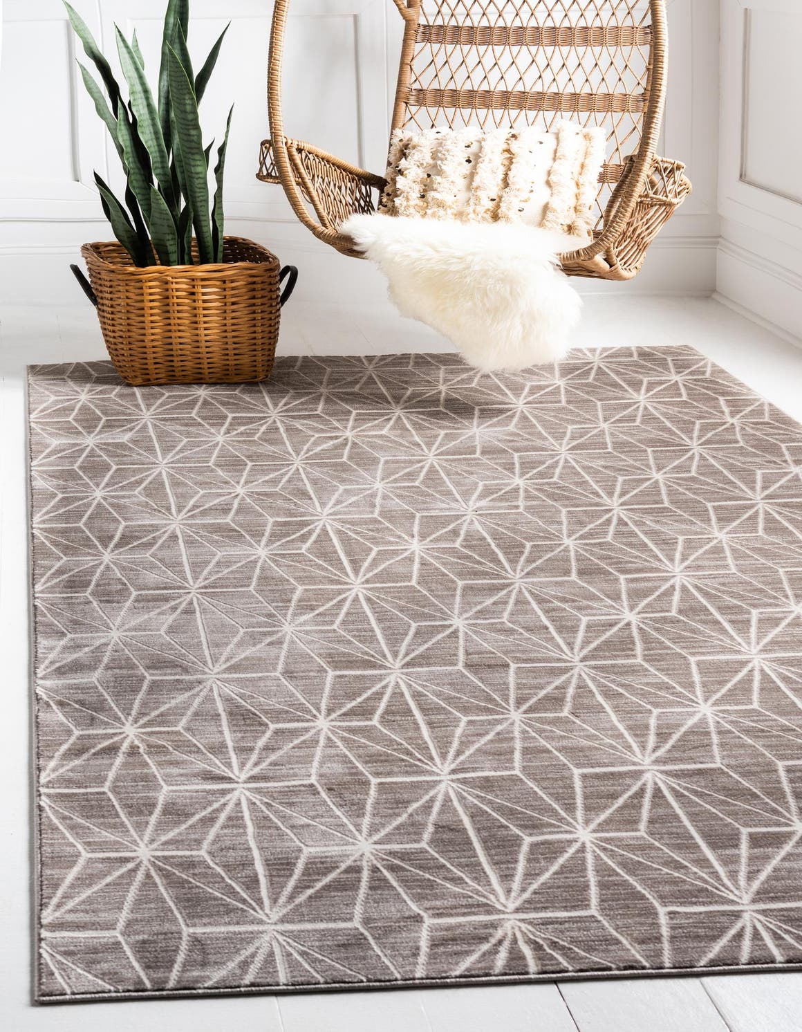 Brown 9' x 12' 2 Jill Zarin Uptown Rectangle Area Rug 70% Polypropylene & 30% Polyester  Contemporary Carpet for Living, Dining, Office, Bedroom for Sale at Rug Engine