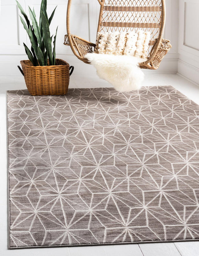 Brown 9' x 12' 2 Jill Zarin Uptown Rectangle Area Rug 70% Polypropylene & 30% Polyester  Contemporary Carpet for Living, Dining, Office, Bedroom for Sale at Rug Engine