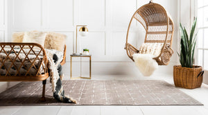 Brown 9' x 12' 2 Jill Zarin Uptown Rectangle Area Rug 70% Polypropylene & 30% Polyester  Contemporary Carpet for Living, Dining, Office, Bedroom for Sale at Rug Engine