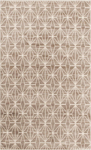 Brown 5' 1 x 8' Jill Zarin Uptown Rectangle Area Rug 70% Polypropylene & 30% Polyester  Contemporary Carpet for Living, Dining, Office, Bedroom for Sale at Rug Engine