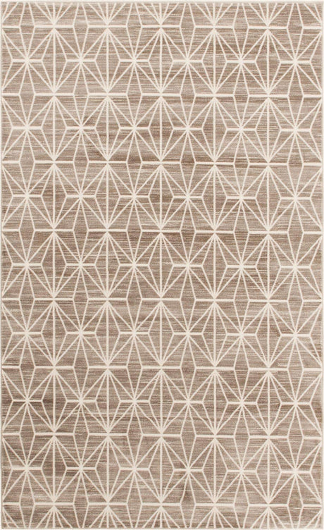 Brown 5' 1 x 8' Jill Zarin Uptown Rectangle Area Rug 70% Polypropylene & 30% Polyester  Contemporary Carpet for Living, Dining, Office, Bedroom for Sale at Rug Engine