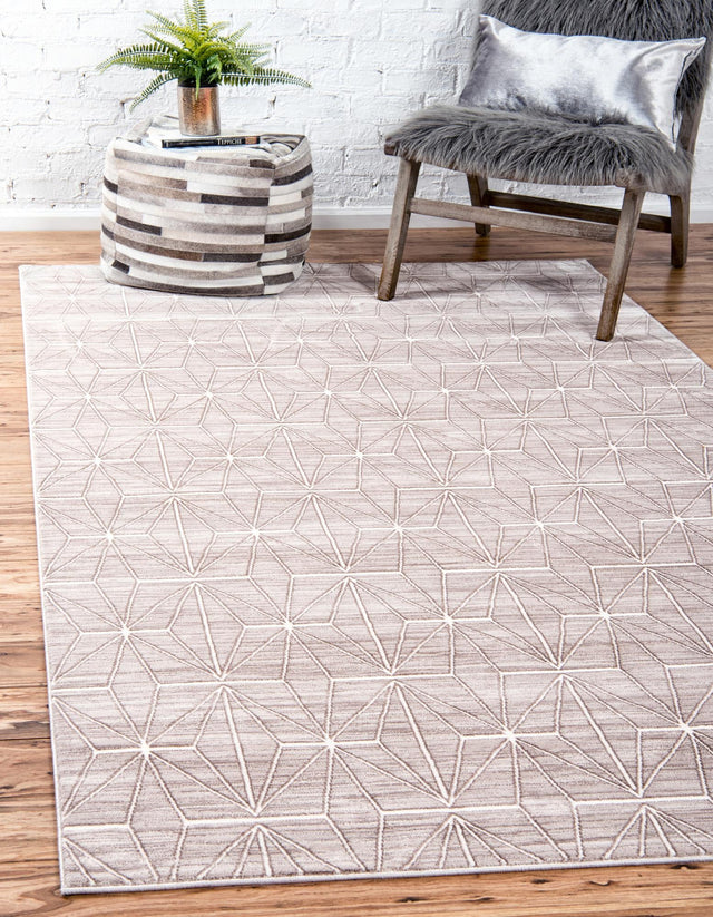 Light Brown 1' 8 x 1' 8 Jill Zarin Uptown Sample Area Rug 70% Polypropylene & 30% Polyester  Contemporary Carpet for Living, Dining, Office, Bedroom for Sale at Rug Engine