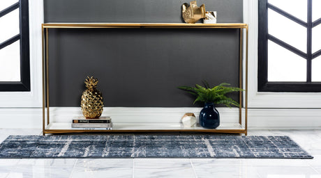 Navy Blue 2' 7 x 8' Jill Zarin Uptown Runner Area Rug 70% Polypropylene & 30% Polyester  Contemporary Carpet for Living, Dining, Office, Bedroom for Sale at Rug Engine