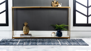 Navy Blue 2' 7 x 13' 11 Jill Zarin Uptown Runner Area Rug 70% Polypropylene & 30% Polyester  Contemporary Carpet for Living, Dining, Office, Bedroom for Sale at Rug Engine