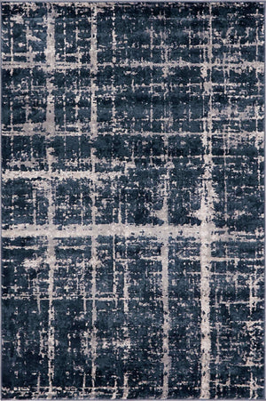 Navy Blue 4' 1 x 6' 1 Jill Zarin Uptown Rectangle Area Rug 70% Polypropylene & 30% Polyester  Contemporary Carpet for Living, Dining, Office, Bedroom for Sale at Rug Engine
