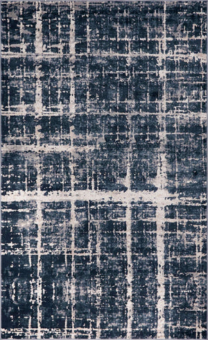 Navy Blue 5' 1 x 8' Jill Zarin Uptown Rectangle Area Rug 70% Polypropylene & 30% Polyester  Contemporary Carpet for Living, Dining, Office, Bedroom for Sale at Rug Engine