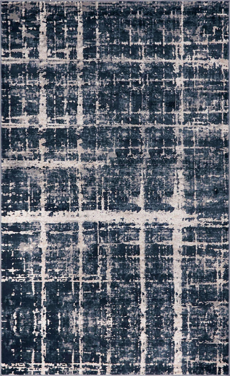 Navy Blue 5' 1 x 8' Jill Zarin Uptown Rectangle Area Rug 70% Polypropylene & 30% Polyester  Contemporary Carpet for Living, Dining, Office, Bedroom for Sale at Rug Engine