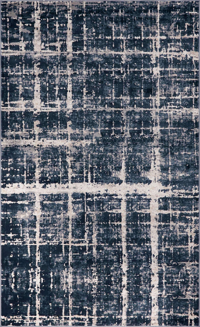 Navy Blue 5' 1 x 8' Jill Zarin Uptown Rectangle Area Rug 70% Polypropylene & 30% Polyester  Contemporary Carpet for Living, Dining, Office, Bedroom for Sale at Rug Engine