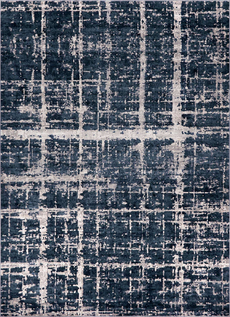 Navy Blue 9' x 12' 2 Jill Zarin Uptown Rectangle Area Rug 70% Polypropylene & 30% Polyester  Contemporary Carpet for Living, Dining, Office, Bedroom for Sale at Rug Engine