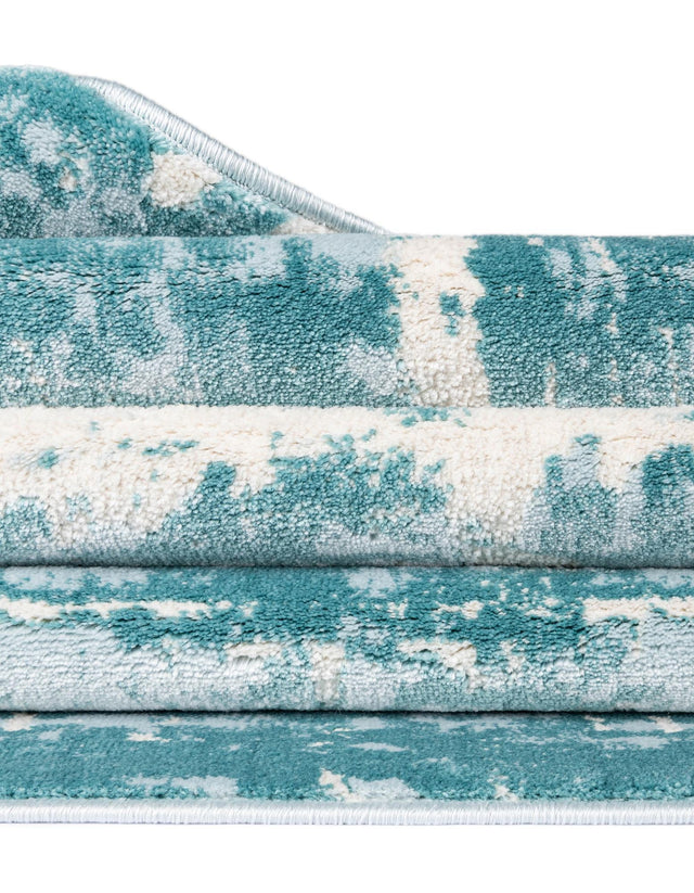 Turquoise 2' 2 x 6' 1 Jill Zarin Uptown Runner Area Rug 70% Polypropylene & 30% Polyester  Contemporary Carpet for Living, Dining, Office, Bedroom for Sale at Rug Engine