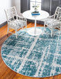 Turquoise 3' 3 x 3' 3 Jill Zarin Uptown Round Area Rug 70% Polypropylene & 30% Polyester  Contemporary Carpet for Living, Dining, Office, Bedroom for Sale at Rug Engine