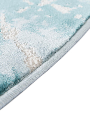 Turquoise 3' 3 x 3' 3 Jill Zarin Uptown Round Area Rug 70% Polypropylene & 30% Polyester  Contemporary Carpet for Living, Dining, Office, Bedroom for Sale at Rug Engine