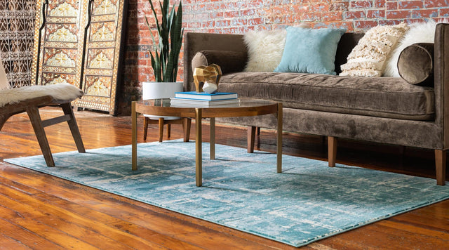 Turquoise 5' 1 x 8' Jill Zarin Uptown Rectangle Area Rug 70% Polypropylene & 30% Polyester  Contemporary Carpet for Living, Dining, Office, Bedroom for Sale at Rug Engine