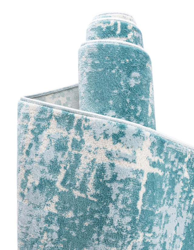 Turquoise 5' 1 x 8' Jill Zarin Uptown Rectangle Area Rug 70% Polypropylene & 30% Polyester  Contemporary Carpet for Living, Dining, Office, Bedroom for Sale at Rug Engine