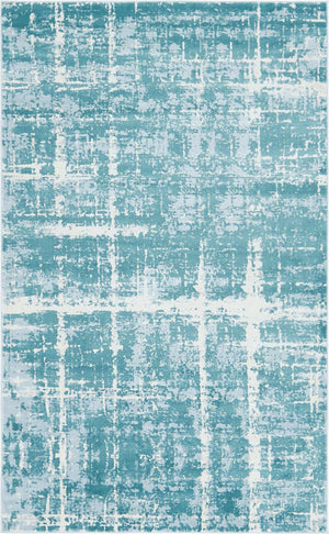 Turquoise 5' 1 x 8' Jill Zarin Uptown Rectangle Area Rug 70% Polypropylene & 30% Polyester  Contemporary Carpet for Living, Dining, Office, Bedroom for Sale at Rug Engine