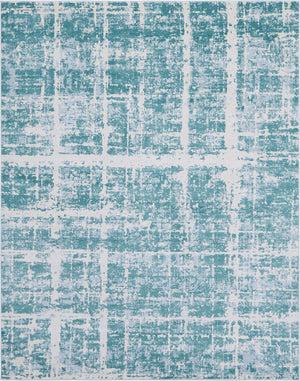 Turquoise 8' x 10' Jill Zarin Uptown Rectangle Area Rug 70% Polypropylene & 30% Polyester  Contemporary Carpet for Living, Dining, Office, Bedroom for Sale at Rug Engine