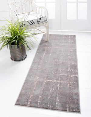 Gray 2' 7 x 13' 11 Jill Zarin Uptown Runner Area Rug 70% Polypropylene & 30% Polyester  Contemporary Carpet for Living, Dining, Office, Bedroom for Sale at Rug Engine