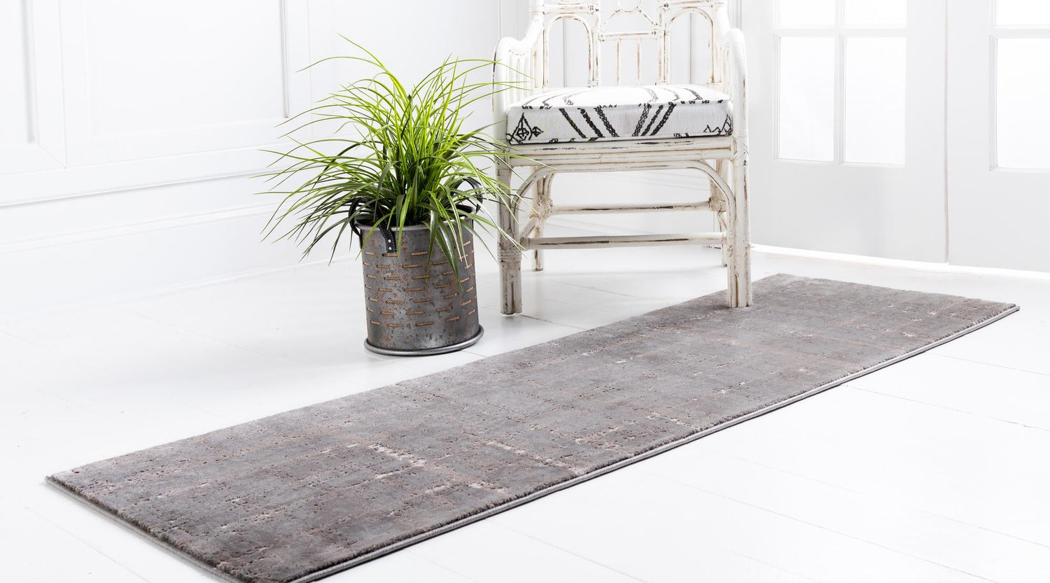 Gray 2' 7 x 13' 11 Jill Zarin Uptown Runner Area Rug 70% Polypropylene & 30% Polyester  Contemporary Carpet for Living, Dining, Office, Bedroom for Sale at Rug Engine