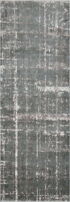 Gray 2' 2 x 6' 1 Jill Zarin Uptown Runner Area Rug 70% Polypropylene & 30% Polyester  Contemporary Carpet for Living, Dining, Office, Bedroom for Sale at Rug Engine