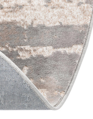 Gray 5' 3 x 5' 3 Jill Zarin Uptown Round Area Rug 70% Polypropylene & 30% Polyester  Contemporary Carpet for Living, Dining, Office, Bedroom for Sale at Rug Engine