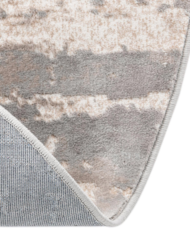 Gray 5' 3 x 5' 3 Jill Zarin Uptown Round Area Rug 70% Polypropylene & 30% Polyester  Contemporary Carpet for Living, Dining, Office, Bedroom for Sale at Rug Engine