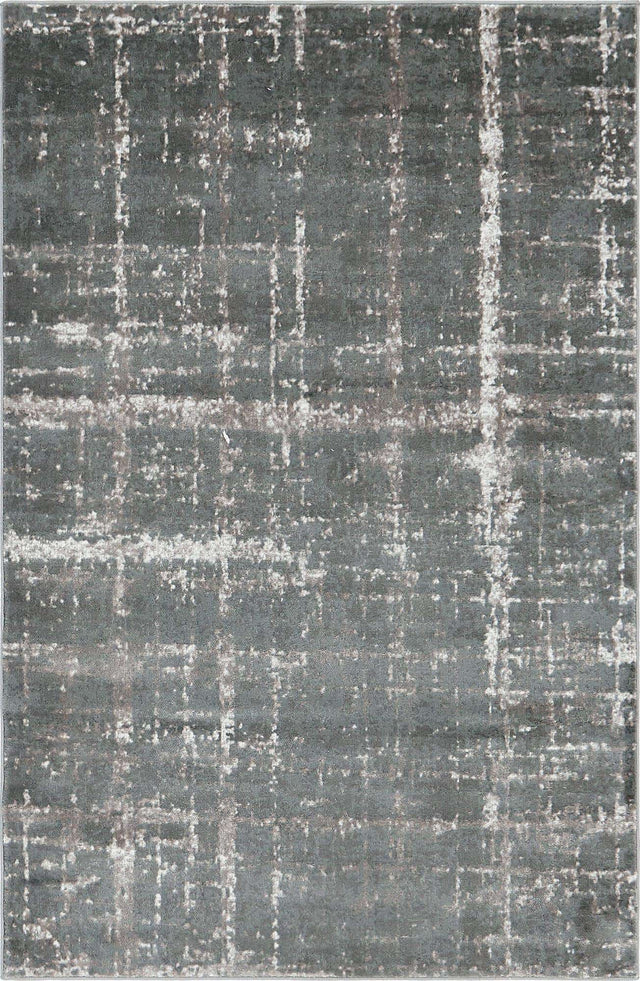 Gray 4' 1 x 6' 1 Jill Zarin Uptown Rectangle Area Rug 70% Polypropylene & 30% Polyester  Contemporary Carpet for Living, Dining, Office, Bedroom for Sale at Rug Engine
