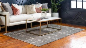 Gray 4' 1 x 6' 1 Jill Zarin Uptown Rectangle Area Rug 70% Polypropylene & 30% Polyester  Contemporary Carpet for Living, Dining, Office, Bedroom for Sale at Rug Engine