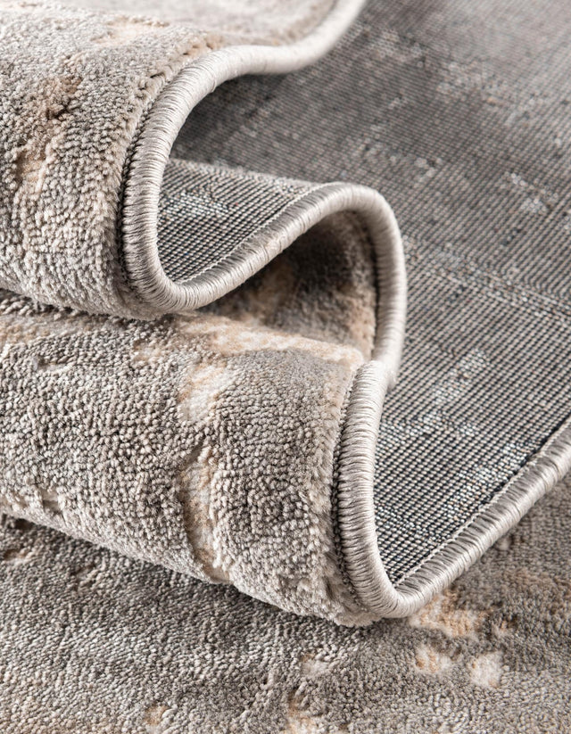 Gray 4' 1 x 6' 1 Jill Zarin Uptown Rectangle Area Rug 70% Polypropylene & 30% Polyester  Contemporary Carpet for Living, Dining, Office, Bedroom for Sale at Rug Engine