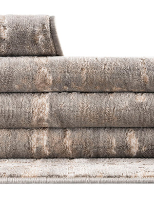 Gray 4' 1 x 6' 1 Jill Zarin Uptown Rectangle Area Rug 70% Polypropylene & 30% Polyester  Contemporary Carpet for Living, Dining, Office, Bedroom for Sale at Rug Engine