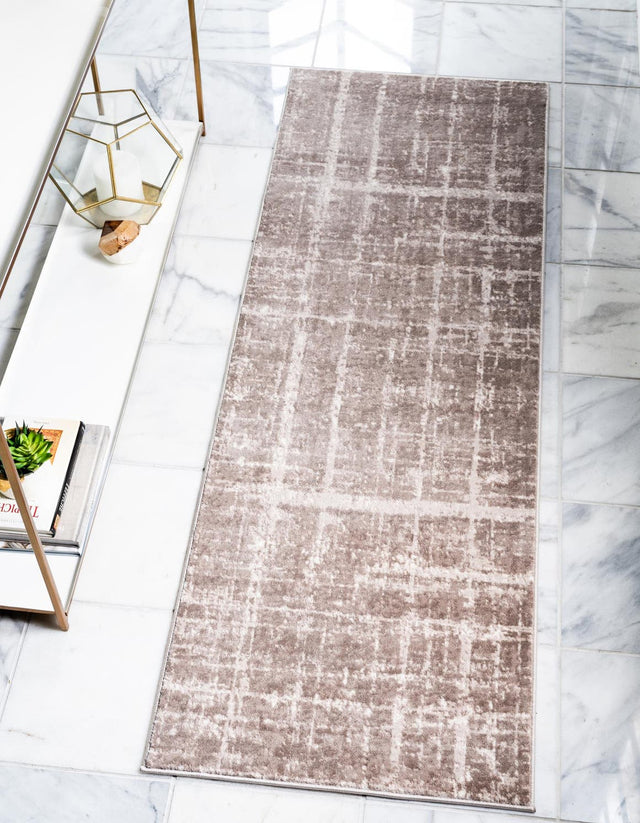 Light Brown 2' 7 x 13' 11 Jill Zarin Uptown Runner Area Rug 70% Polypropylene & 30% Polyester  Contemporary Carpet for Living, Dining, Office, Bedroom for Sale at Rug Engine