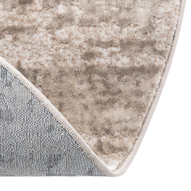 Light Brown 5' 3 x 5' 3 Jill Zarin Uptown Round Area Rug 70% Polypropylene & 30% Polyester  Contemporary Carpet for Living, Dining, Office, Bedroom for Sale at Rug Engine