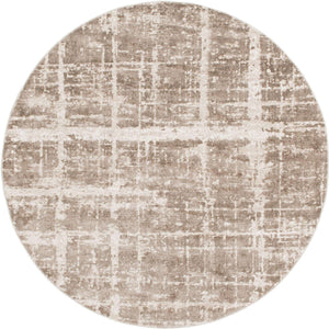 Light Brown 8' x 8' Jill Zarin Uptown Round Area Rug 70% Polypropylene & 30% Polyester  Contemporary Carpet for Living, Dining, Office, Bedroom for Sale at Rug Engine
