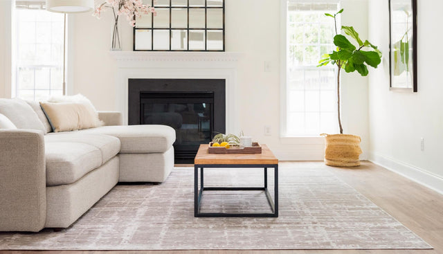 Light Brown 4' 1 x 6' 1 Jill Zarin Uptown Rectangle Area Rug 70% Polypropylene & 30% Polyester  Contemporary Carpet for Living, Dining, Office, Bedroom for Sale at Rug Engine