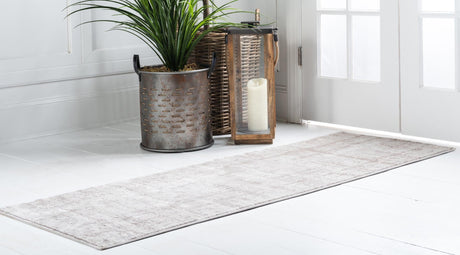 Beige 2' 7 x 13' 11 Jill Zarin Uptown Runner Area Rug 70% Polypropylene & 30% Polyester  Contemporary Carpet for Living, Dining, Office, Bedroom for Sale at Rug Engine