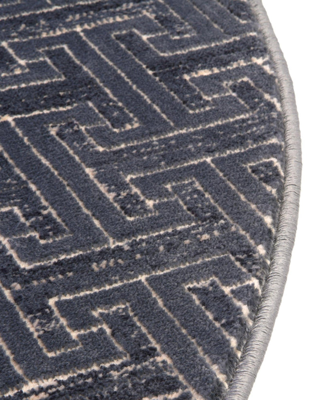 Navy Blue 8' x 8' Jill Zarin Uptown Round Area Rug 70% Polypropylene & 30% Polyester  Contemporary Carpet for Living, Dining, Office, Bedroom for Sale at Rug Engine