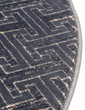 Navy Blue 5' 3 x 5' 3 Jill Zarin Uptown Round Area Rug 70% Polypropylene & 30% Polyester  Contemporary Carpet for Living, Dining, Office, Bedroom for Sale at Rug Engine