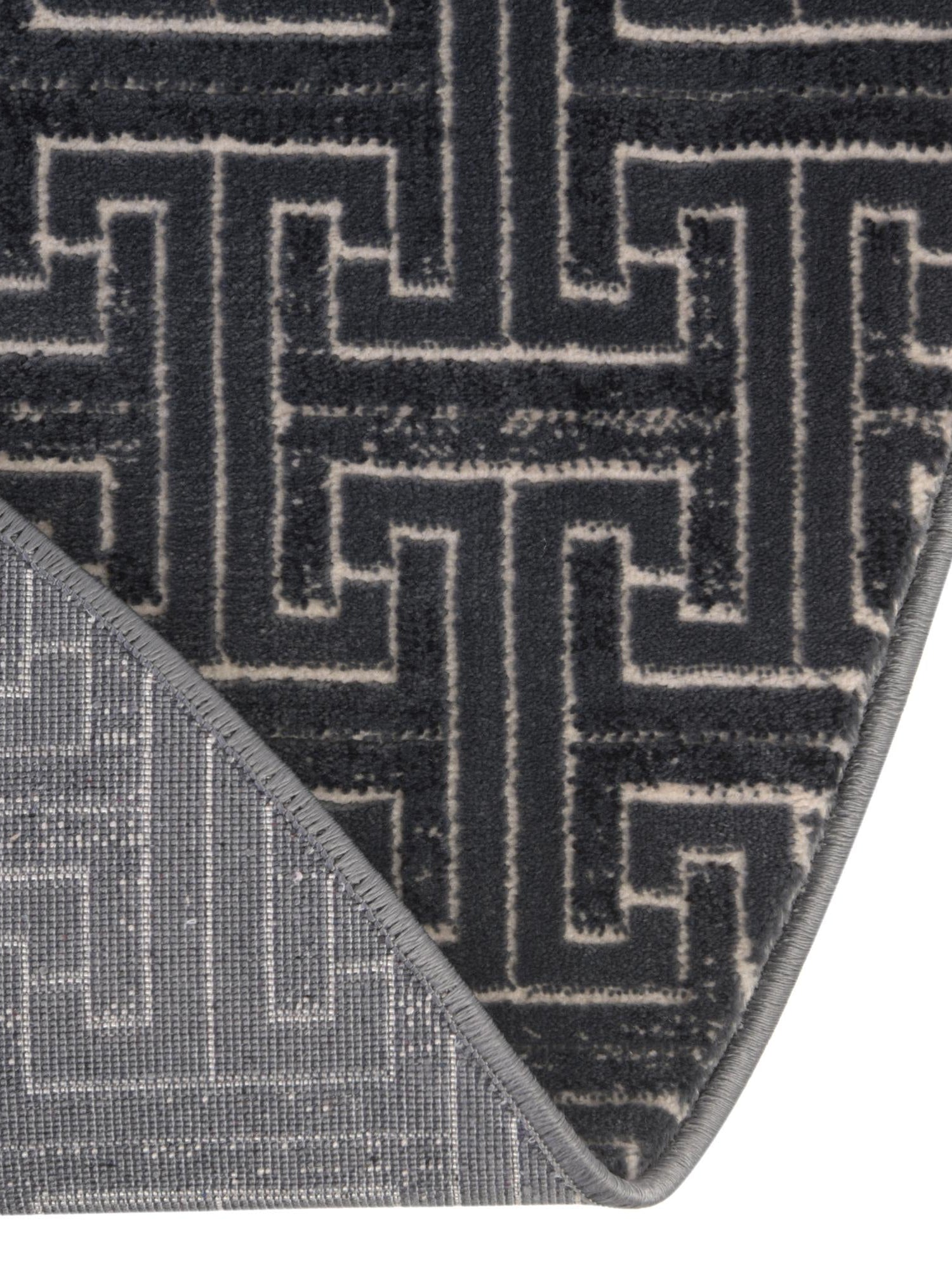 Navy Blue 3' 3 x 3' 3 Jill Zarin Uptown Round Area Rug 70% Polypropylene & 30% Polyester  Contemporary Carpet for Living, Dining, Office, Bedroom for Sale at Rug Engine