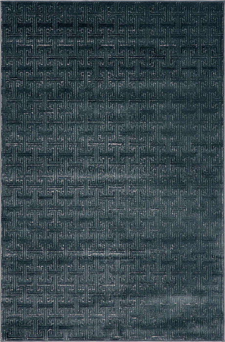 Navy Blue 4' 1 x 6' 1 Jill Zarin Uptown Rectangle Area Rug 70% Polypropylene & 30% Polyester  Contemporary Carpet for Living, Dining, Office, Bedroom for Sale at Rug Engine