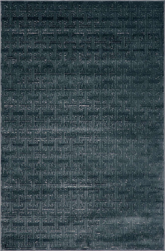 Navy Blue 4' 1 x 6' 1 Jill Zarin Uptown Rectangle Area Rug 70% Polypropylene & 30% Polyester  Contemporary Carpet for Living, Dining, Office, Bedroom for Sale at Rug Engine