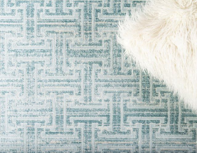 Blue 8' x 8' Jill Zarin Uptown Round Area Rug 70% Polypropylene & 30% Polyester  Contemporary Carpet for Living, Dining, Office, Bedroom for Sale at Rug Engine