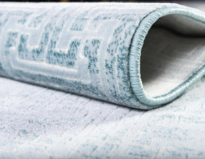 Blue 8' x 8' Jill Zarin Uptown Round Area Rug 70% Polypropylene & 30% Polyester  Contemporary Carpet for Living, Dining, Office, Bedroom for Sale at Rug Engine