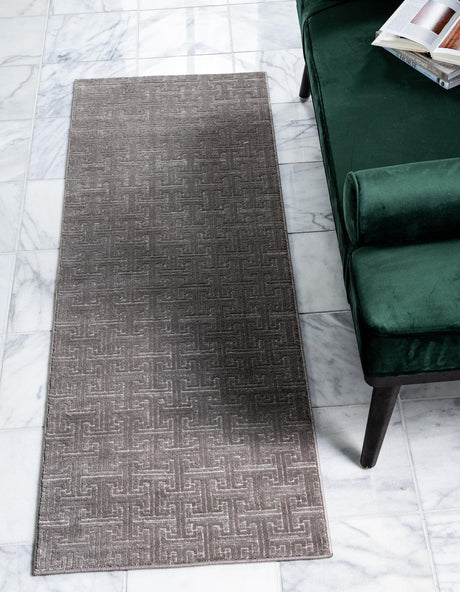 Gray 2' 7 x 8' Jill Zarin Uptown Runner Area Rug 70% Polypropylene & 30% Polyester  Contemporary Carpet for Living, Dining, Office, Bedroom for Sale at Rug Engine