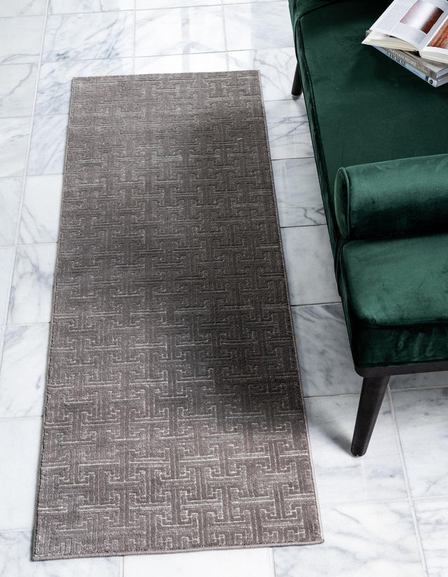 Gray 2' 7 x 8' Jill Zarin Uptown Runner Area Rug 70% Polypropylene & 30% Polyester  Contemporary Carpet for Living, Dining, Office, Bedroom for Sale at Rug Engine