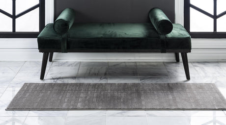 Gray 2' 7 x 8' Jill Zarin Uptown Runner Area Rug 70% Polypropylene & 30% Polyester  Contemporary Carpet for Living, Dining, Office, Bedroom for Sale at Rug Engine