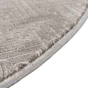 Gray 8' x 8' Jill Zarin Uptown Round Area Rug 70% Polypropylene & 30% Polyester  Contemporary Carpet for Living, Dining, Office, Bedroom for Sale at Rug Engine