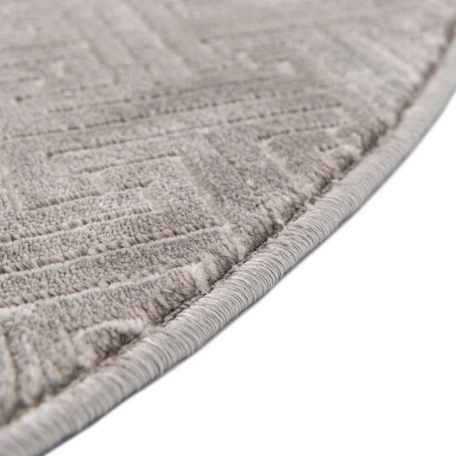 Gray 8' x 8' Jill Zarin Uptown Round Area Rug 70% Polypropylene & 30% Polyester  Contemporary Carpet for Living, Dining, Office, Bedroom for Sale at Rug Engine