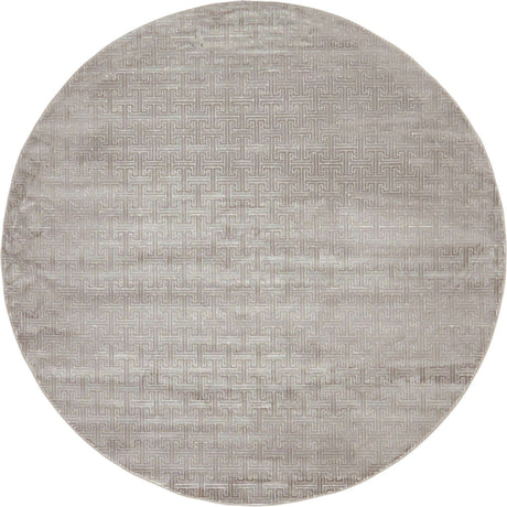 Gray 8' x 8' Jill Zarin Uptown Round Area Rug 70% Polypropylene & 30% Polyester  Contemporary Carpet for Living, Dining, Office, Bedroom for Sale at Rug Engine