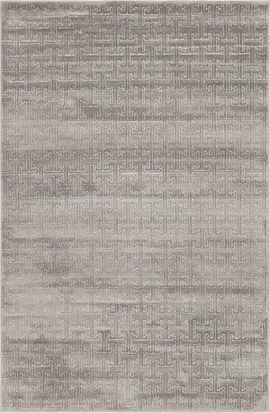 Gray 4' 1 x 6' 1 Jill Zarin Uptown Rectangle Area Rug 70% Polypropylene & 30% Polyester  Contemporary Carpet for Living, Dining, Office, Bedroom for Sale at Rug Engine