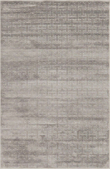 Gray 4' 1 x 6' 1 Jill Zarin Uptown Rectangle Area Rug 70% Polypropylene & 30% Polyester  Contemporary Carpet for Living, Dining, Office, Bedroom for Sale at Rug Engine